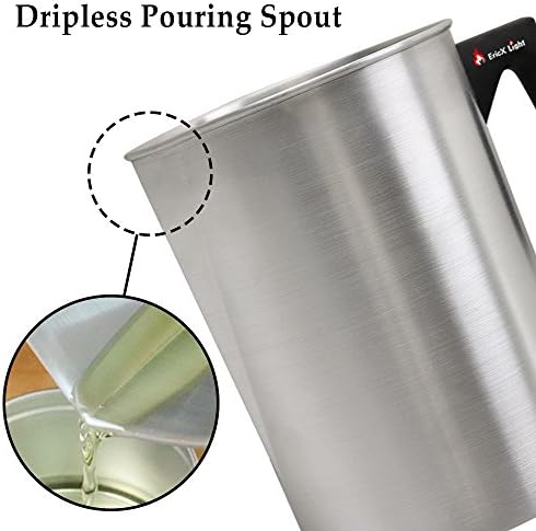 EricX Light Candle Making Pouring Pot, 4 pounds, Dripless Pouring Spout & Heat-resisting Handle Designed Wax Melting Pot, Aluminum Construction Candle Making Pitcher