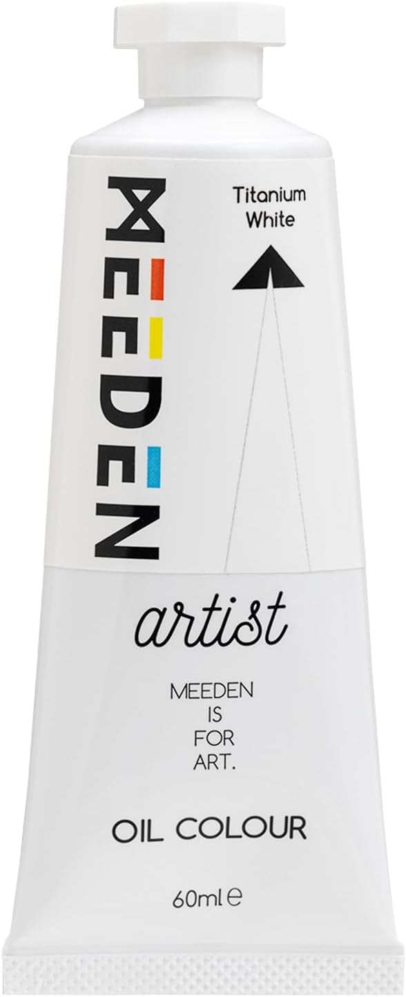 MEEDEN Titanium White Oil Paint - Artist Grade 60ml/2oz Tube | Professional Art Paints and Supplies for Canvas Painting