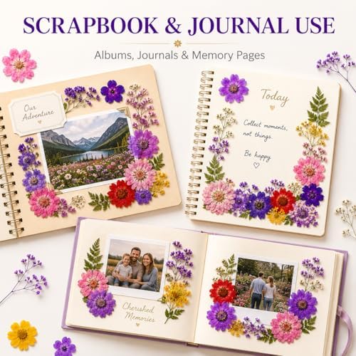 70 pcs Dried Flowers for Resin, Natural Flowers and Leaves Kit with Tweezers， Vacuum Sealed DIY Pressed Flowers for Jewelry Molds, Candle Soap Making, Scrapbook, Nail Art (Colorful-C)