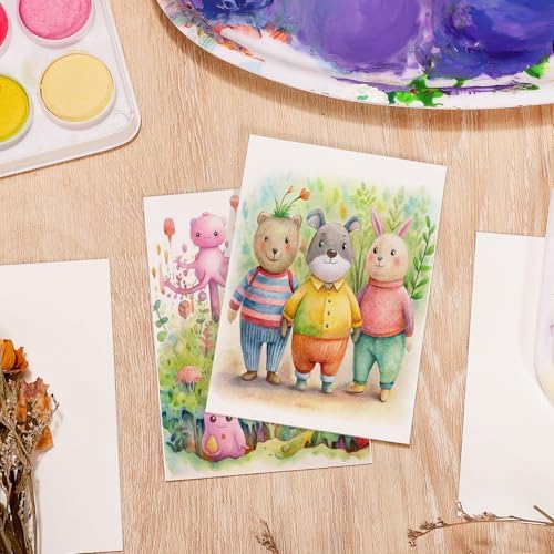 120 Sheets Watercolor Paper, 2.5 x 3.5 in, 140 Lb/300 GSM, White