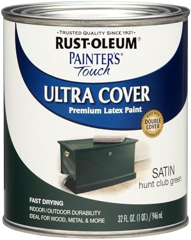 Rust-Oleum Painter's Touch Latex Brush-On Paint, Satin Hunt Club Green