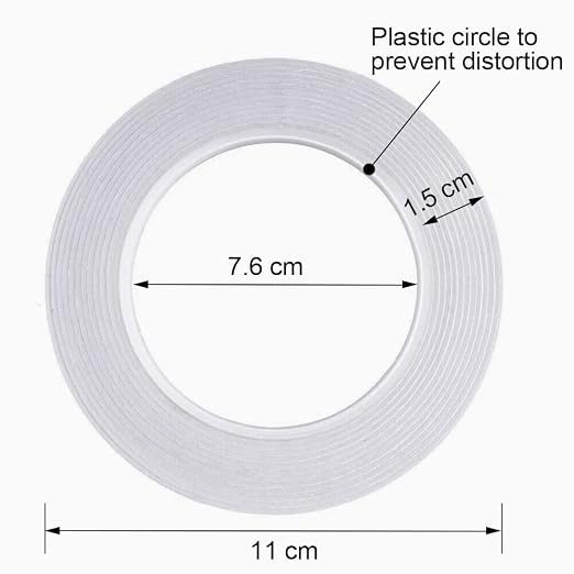 Thin Double Sided Tape for Craft,Card Making,Gift,Scrapbooking and Office School Stationery Supplies,Tear-by-Hand, Paper Backing (4Rolls,1 Inch x 32 Yards Per Roll)