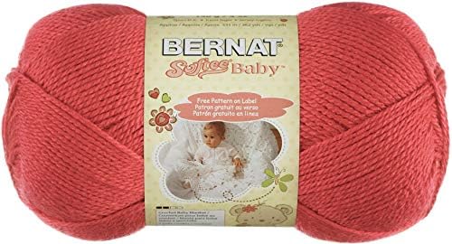 Bernat Softee Baby Yarn, 5 oz, Soft Red, 1 Ball