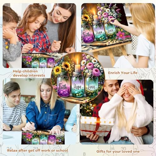 Pxzcrypha Faith Hope Love Paint by Number Kits for Adult Beginner 16X20inch