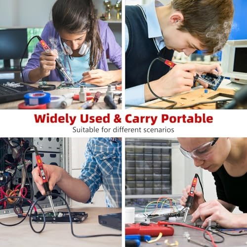 Soldering Iron Kit, 80W 110V LCD Digital Solder Irons, Portable Welding Tools with Ceramic Heater, Accurate 356°F-896°F, for Metal, Jewelry Electrical Repairs, DIY
