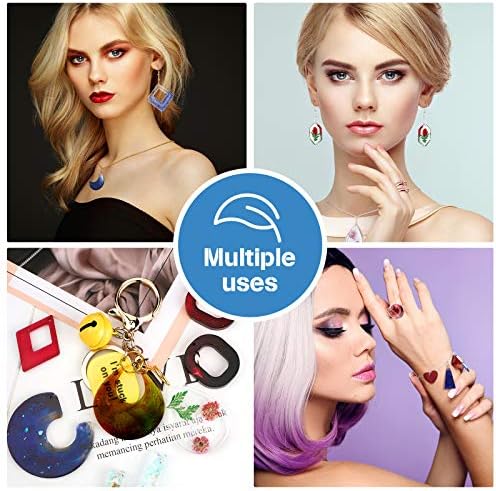 Patelai 4 Pcs Resin Earring Molds for Jewelry Making Kit, Geometric