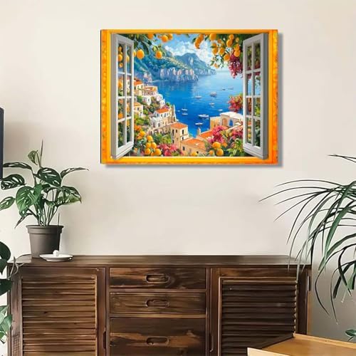 niurenmaoyi Scenery Paint by Numbers Kit for Adult Beginner,20X16in