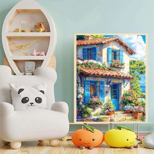 Paint by Numbers for Adults House - Seaside Paint by Number on Canvas