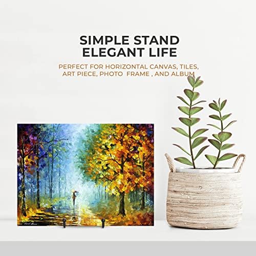 TR-LIFE 4 Pack 6 Inch Plate Display Stands -Picture Holder Stand for Decorative Plate, Book, Photo Frame Easel (Black)