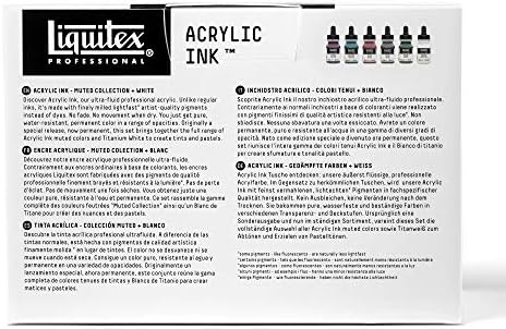 Liquitex Professional Acrylic Ink, 1-oz, Muted Collection, Set of 6