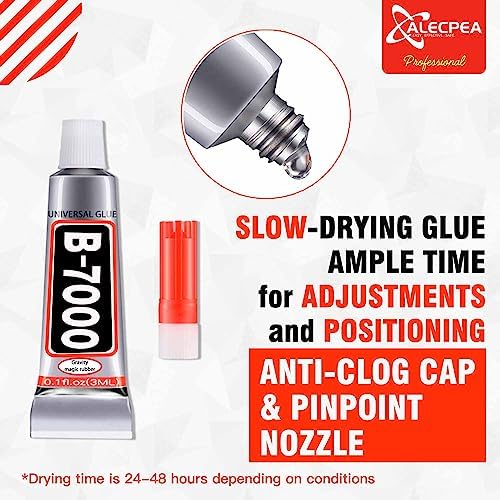 B-7000 Craft Glue for Jewelry Making - 3ml/0.1oz (15 Pack) - Multi-Function B-7000 Super Adhesive Glues Liquid Fusion Glue for Rhinestones Crafts, Clothes Shoes, Fabric, Jewelry Making, Cell Phones