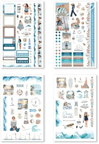 Hobonichi Compatible Seasonal Planner Sticker Book for A5 Planners & Journals – 24 Pages of Premium Hand-Drawn Seasonal & Holiday Stickers for Planning, Journaling & Scrapbooking