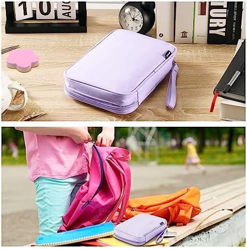 Zannaki Big Capacity Storage Pouch Marker Pen Pencil Case Simple Stationery Bag Box Art Tool & Sketch Storage Boxes for Bullet Journal Middle High School Office College Student Girl Women Adult Teen