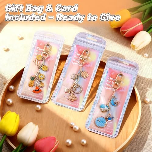 Wurosi 25Set Paperclip Keychain Making Kit with Gift Bags & Thank You Cards