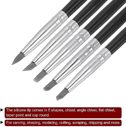 HARFINGTON 20pcs Clay Sculpting Tool Set, Clay Sculpting Shaper Rubber Tip Shaping Pen Silicone Brushes Shaping Carving Tool for Ceramic Sculpture Polymer Clay, Gray