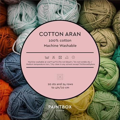 Paintbox Yarns 100% Cotton Aran Yarn 1.76oz / 50g, 93yds / 85m