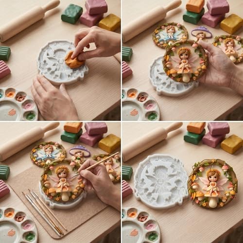 Flower Fairy Polymer Clay Molds Elf Girl Garland Silicone Mold