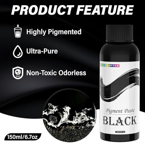 Bond Craftor Black Epoxy Resin Pigment Paste, 150ml High Concentrated Dye