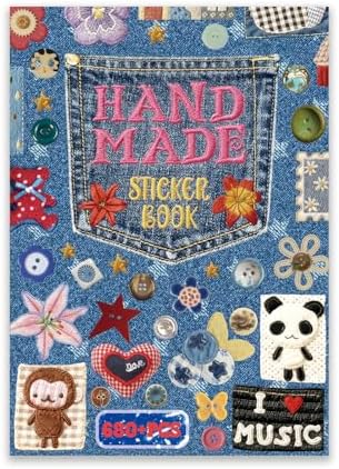 PRSTINCOL Japanese Manga Stickers Book with 30 Sheets of Deep Blue Aesthetic Die Cut Stickers for DIY Journal and Planner