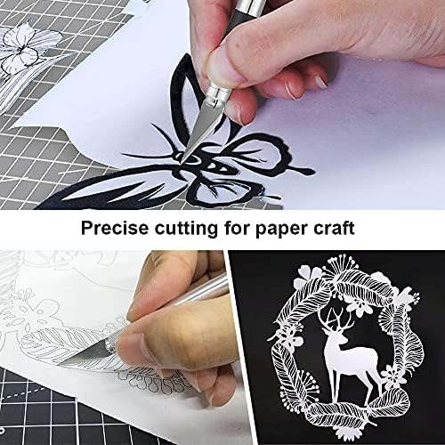 Headley Tools Craft Knife Hobby Knife Self Healing Craft Mat(A5) and 60 PCS Spare Blades and A Ruler, Precision Craft Knife Set Ideal for Hobbyist DIY craft, Scrapbooking and Crafts Project