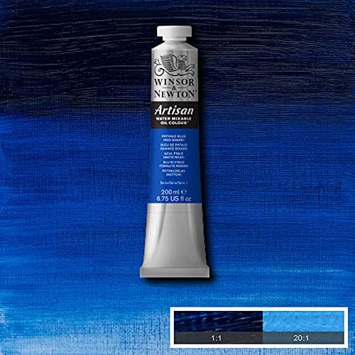 Winsor & Newton Artisan Water Mixable Oil Paint, 200ml, Phthalo Blue (Red)