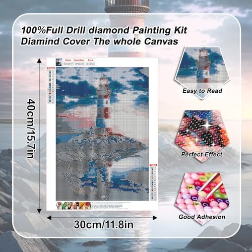 VeGuude Square Drill Diamond Art Kits for Adults Home Wall Art Gift12x16 in