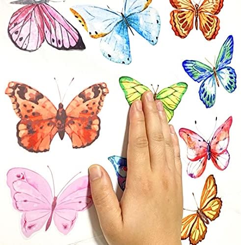 AOWDIAO Watercolor Butterfly Peel and Stick Wall Decals for Girls Bedroom Nursery Room Decor