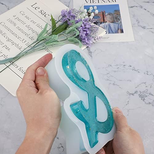 Gartful 7 Inch Large Letter Molds for Resin, 3D & Capital Alphabet Epoxy Resin Mold, A to Z Thick Resin Letter Molds for Making Letters, Word Sign Art, DIY Crafts, Making Cake, Party Home Decor