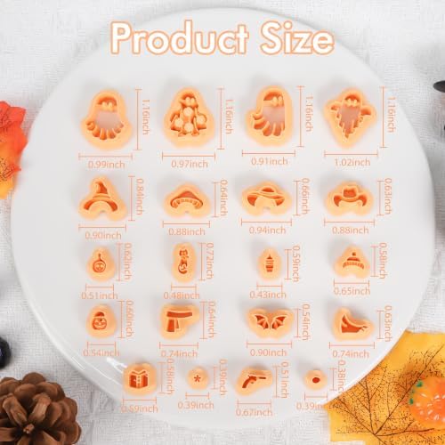 Puocaon Halloween Ghost Polymer Clay Cutters for Jewelry Earring Making