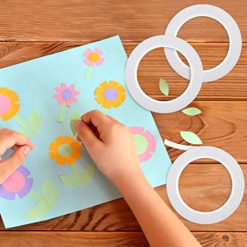 6 Rolls Double Sided Tape for Crafts, 3 Sizes - 1/8 In, 1/4 In, 3/8 In