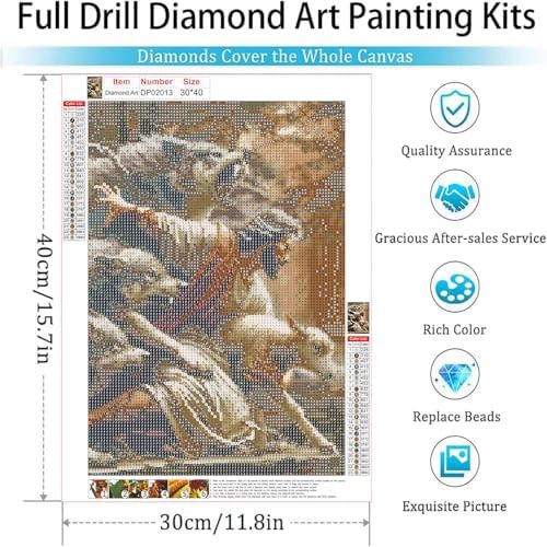 ARPADAMO Diamond Art Kits for Adults,Jesus Diamond Painting Kits 12x16in