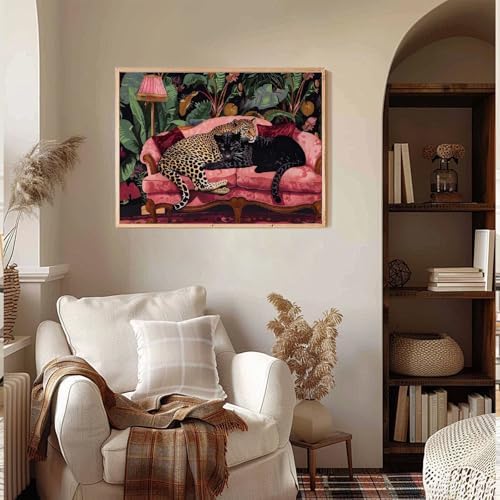 Cheetah Diamond Art Kits for Adults, Diamond Painting for Beginner 5D DIY
