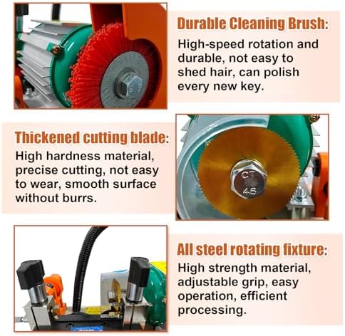 Cutting Machine, 110V Upgraded Horizontal Cutter with Brush | Professional Metal Cutting Machine, Ideal for Hardware Store Use