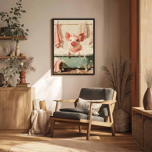 Reivworl Pig Diamond Art Kits for Adults Beginner 12×16 inch