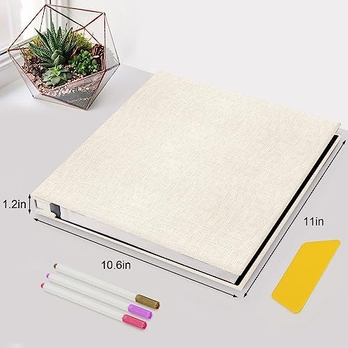Zesthouse Photo Album Self Adhesive Pages, 60 Pages Magnetic Scrapbook Albums with Sticky Page, Photos Album Holds 8x10 & 5X7 & 4x6 & 6x8 & 3x5, Large Picture Book Ideal Gift for Family Wedding Baby