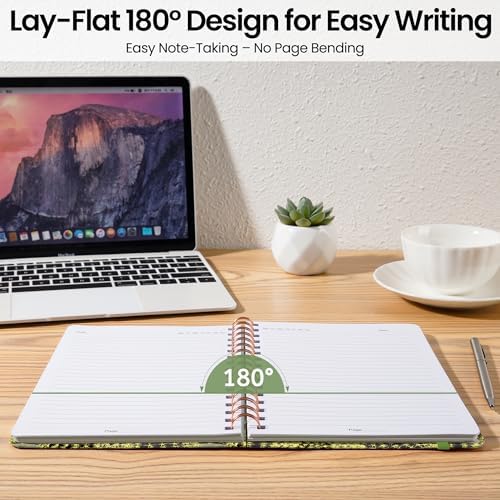 Lined Spiral Journal Notebook, A5 College Ruled Notebook for Note-Taking