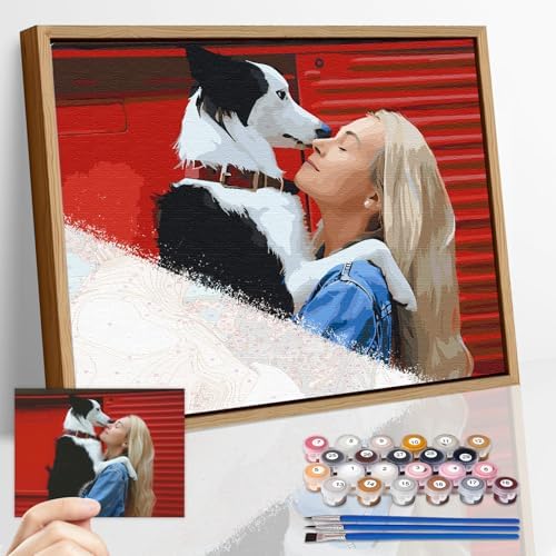 Custom Paint by Numbers Kit for Adults - Personalized DIY Canvas Art | Acrylic Painting Set with Brushes & Paints | Framed or Unframed Wall Decor | Complete Kit for Home | Unique Handmade Gift