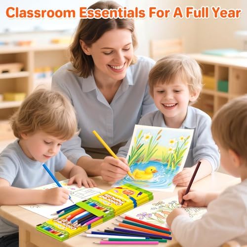 12 Pack Colored Pencils, 144 Count, Color Pencils Bulk for Kids Classroom