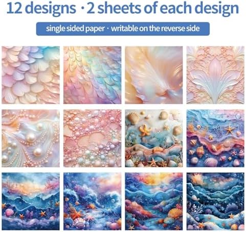 6x6" Scrapbooking Paper Pad Single Sided Decorative Colored Papers