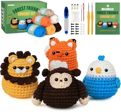 Crochet Kit for Beginners Adults - Learn to Crochet Animal Starter Kit