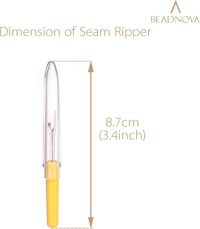 BEADNOVA Thread Cutter 12pcs Embroidery Removal Tool Small Seam Ripper Tag Remover for Clothes Thread Removing Cutting (4 Colors)