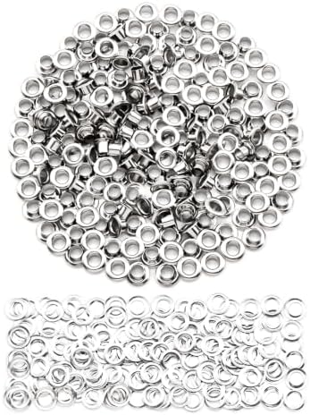 SEMINI 400 Sets 5mm Silver Grommet Eyelet Kit for Fabric Leather Crafts