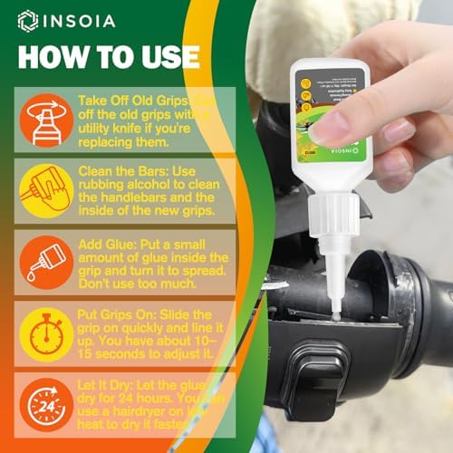 INSOIA Super Grip Glue Clear, 20g, Strong Bond, with Precision Tips