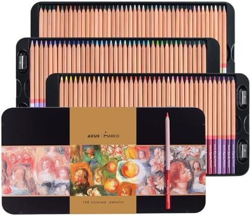 120 Thick Core Oil-Based Colored Pencils, Pastel Pencils