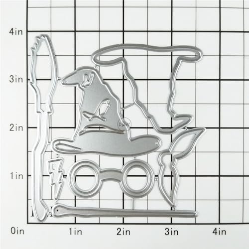 Witch Hat Broom Metal Cutting Dies for Card Making