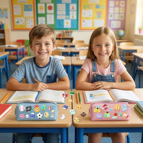 60Pcs Back to School Flatback Charms,Pencil Book Resin Craft Charms