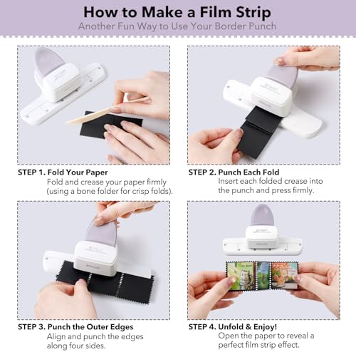 Stamp Puncher - Adjustable Postage Stamp Border Punch,Film Strips Making Punches,Stamp Shaped Paper Punch Decorative Edge Hole Punch for Scrapbooking, DIY Greeting Cards,Journaling, and Paper Crafts
