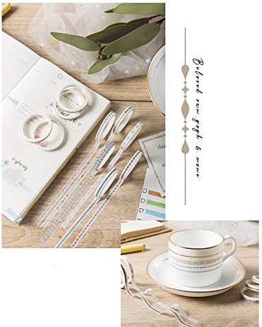 Vintage Pattern 5mm Wide Skinny Washi Tape Set, 10 Rolls Minimalist Japanese Masking Decorative Tapes for Bullet Journal Planners DIY Decor Crafts Arts Scrapbooking Adhesive