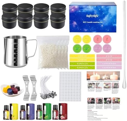 abnegation Candle Making Kit, Complete DIY Craft Set for Beginners (Black)