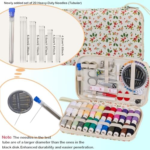 130PCS Printing Travel Sewing Kits for Adults Hand Sewing Accessories